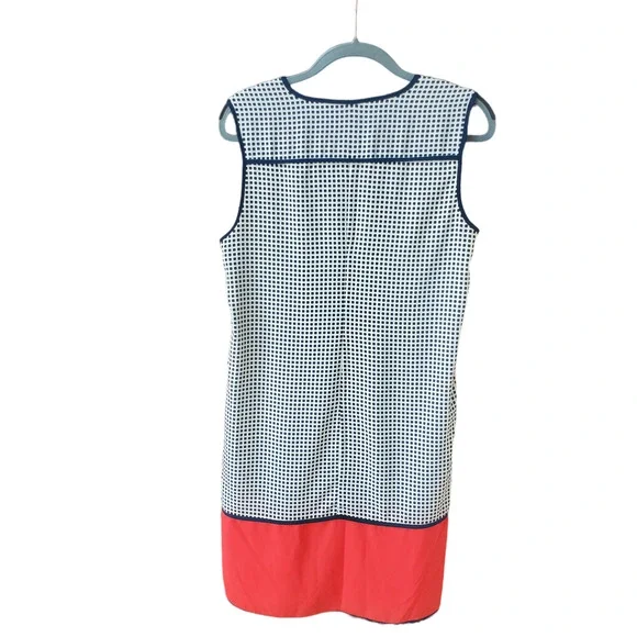 Adrianna Papell Patterned Sleeveless Color Block Shift Dress Size 10 - Picture 2 of 8